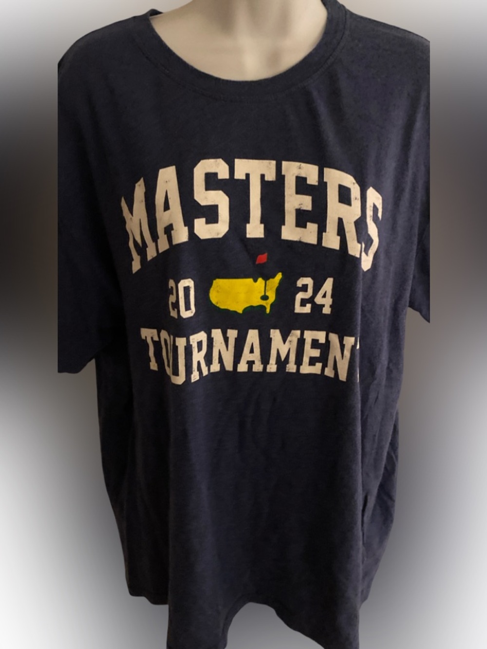 Masters Navy Short Sleeve Tournament Tee with Yellow Graphic